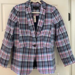 NEW Talbots Women’s Plaid Blazer Jacket